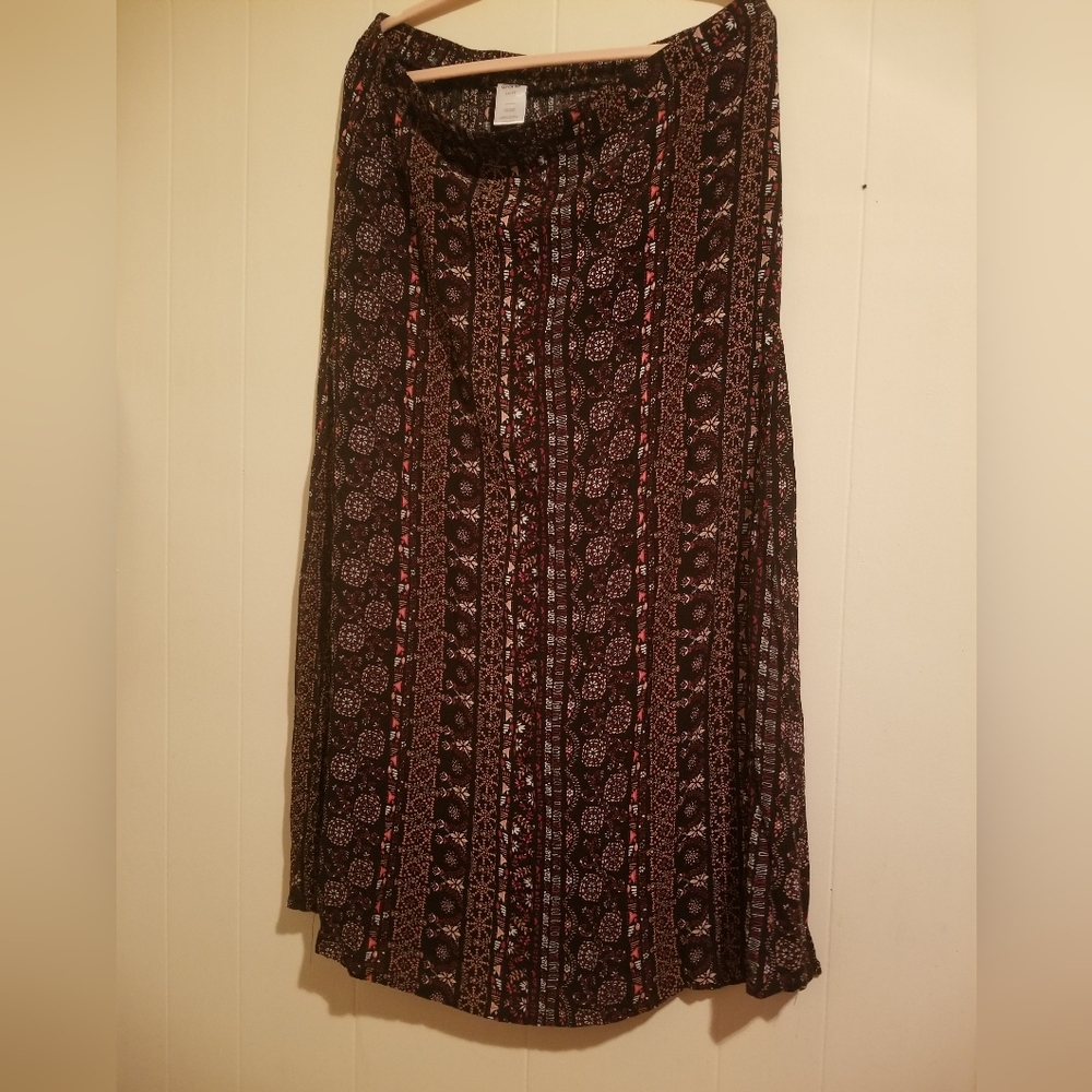 Paisley patterned maxi skirt